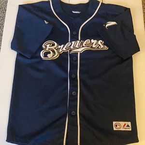 Milwaukee Brewers button down jersey